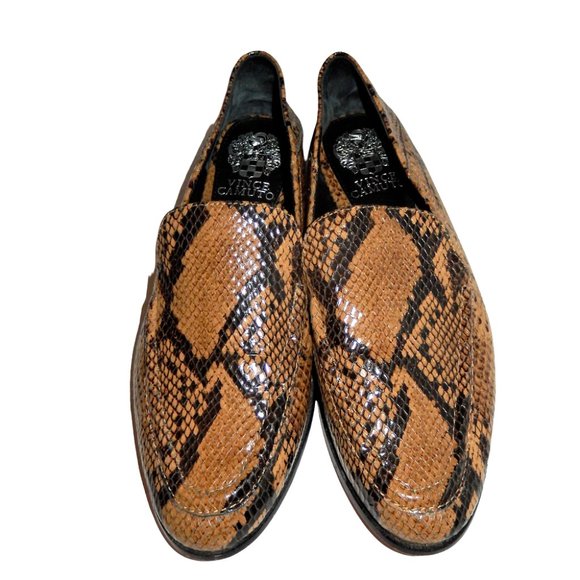 Vince Camuto Jendeya Reptile Snake Print Leather Loafer Slip On Casual - Picture 3 of 9
